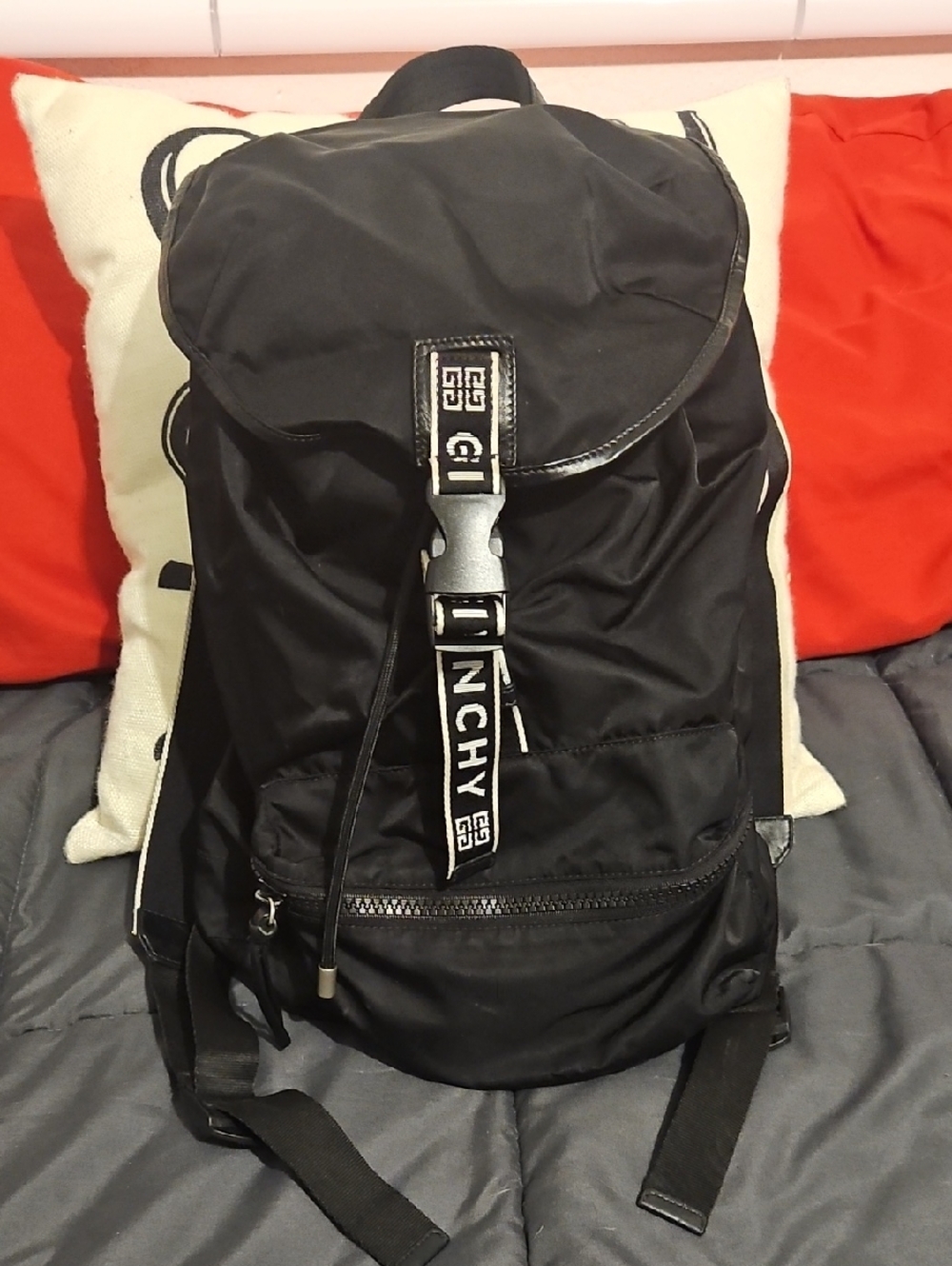 Givenchy Black 4G Nylon Backpack Unisex - Made In Romania